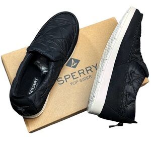 Sperry Moc Sider Women’s STS87049 Slip On Shoes D21-61971 Black Size 8M New